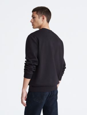 Calvin Klein Jeans Plus lightbox monogram logo sweatshirt in black