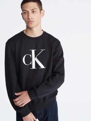 CKL 'Chenille' Monogram Logo Crewneck Sweatshirt Complete with