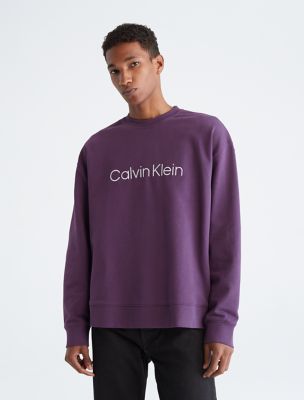 Relaxed Fit Standard Logo Crewneck Sweatshirt, Plum