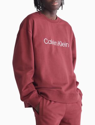 Relaxed Fit Standard Logo Crewneck Sweatshirt, Alpine Berry