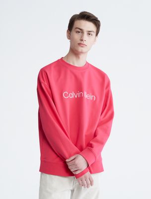 Relaxed Fit Standard Logo Crewneck Sweatshirt, Pink Splendor
