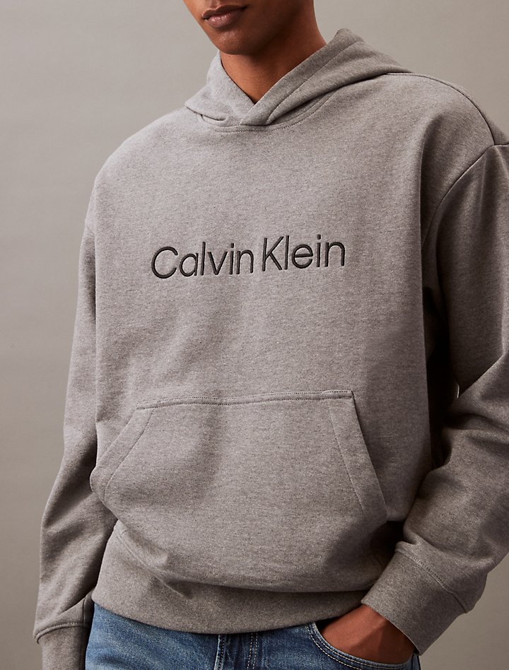 Introducir 87+ imagen grey calvin klein hoodie