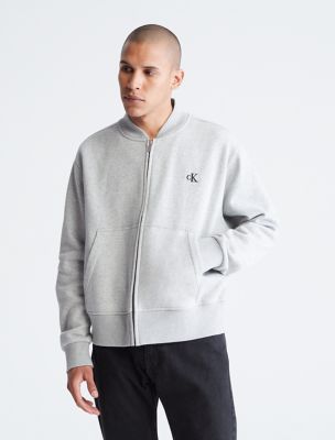 Calvin Klein Men's Matte Logo Zip Bomber Jacket