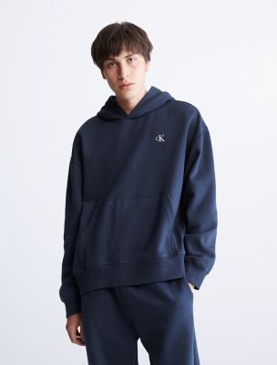 Relaxed Fit Archive Logo Fleece Hoodie, Dark Sapphire