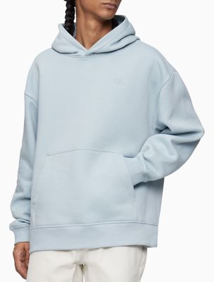 Relaxed Fit Archive Logo Fleece Hoodie, Dove Blue