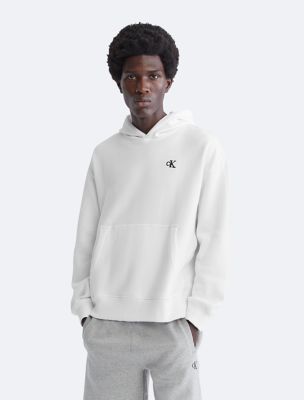 Relaxed Fit Archive Logo Fleece Hoodie, Brilliant White