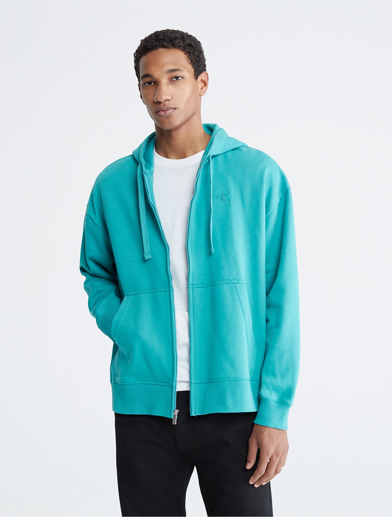 Diplomati score Anklage Relaxed Fit Archive Logo Fleece Full Zip Hoodie | Calvin Klein