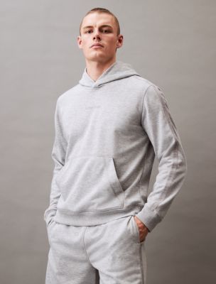 Logo Tape Hoodie , Grey Heather