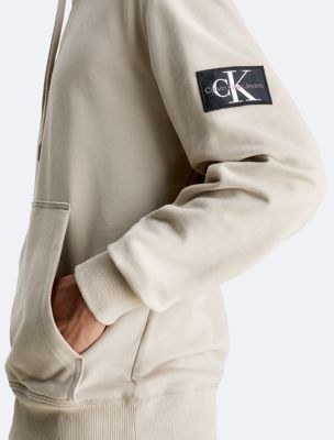 Calvin klein best sale monogram sleeve hoodie