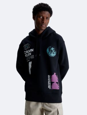 Calvin klein wave photo print online hoodie