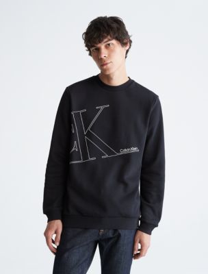 | USA Klein® Monogram Crewneck Linear Sweatshirt Calvin