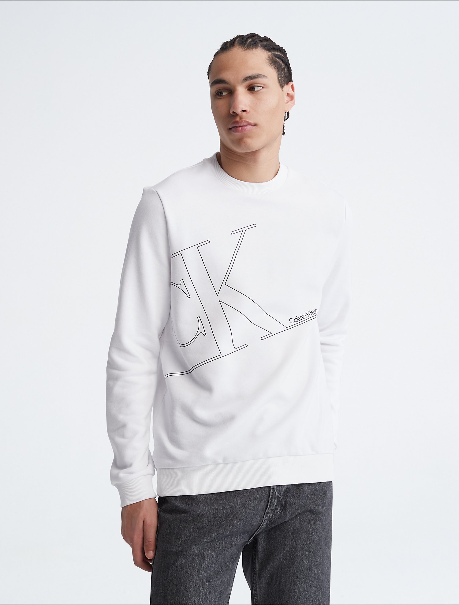 Linear Monogram Crewneck Sweatshirt | Calvin Klein® USA