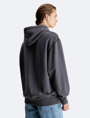 Embossed Monogram Logo Fleece Hoodie