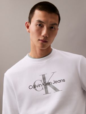 Monogram Logo Fleece Crewneck Sweatshirt Calvin Klein