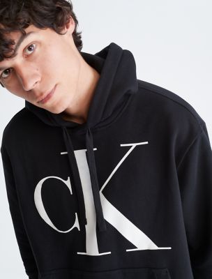 Calvin Klein Embossed Monogram Tipped Sweatshirt, Brown (S)