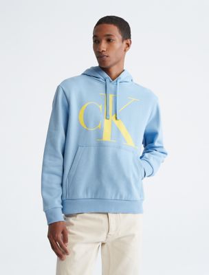 Monogram Logo Fleece Hoodie, Blissful Blue