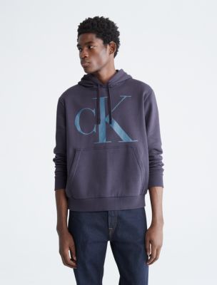 Calvin Klein Men's Monogram Logo Fleece Hoodie