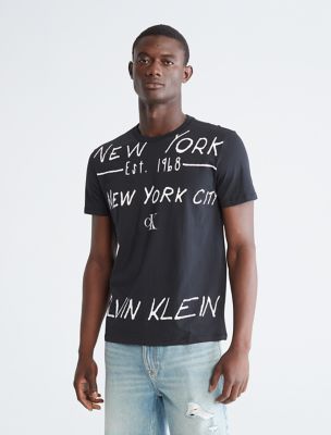 NY Scribble Logo Crewneck T-Shirt | Calvin Klein® USA