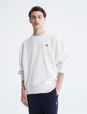 Relaxed Fit Archive Logo Fleece Sweatshirt, Brilliant White