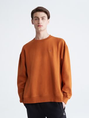 Relaxed Fit Archive Logo Fleece Sweatshirt, Caramel Brown
