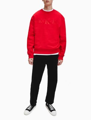 calvin klein jeans monogram logo sweatshirt