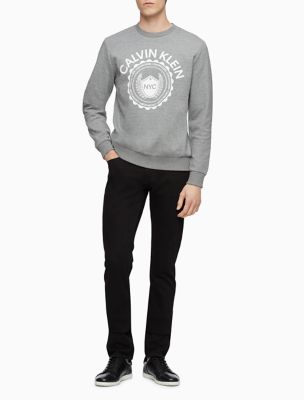 calvin klein logo crew neck sweatshirt