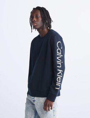 Navy hot sale logo sweatshirt