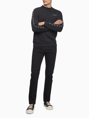 calvin klein tape neck hoodie