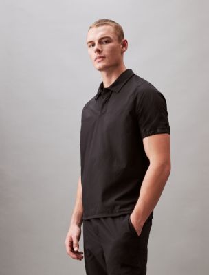 CK Sport Future Icon Woven Polo Shirt, Black Beauty