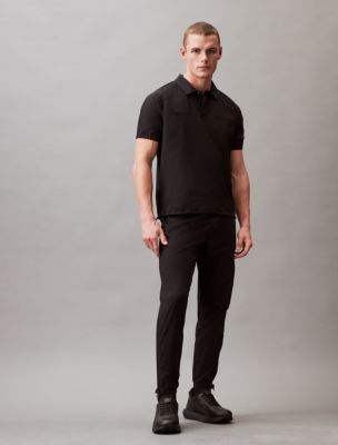 CK Sport Future Icon Woven Polo Shirt, Black Beauty