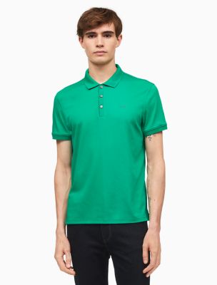 calvin klein liquid cotton polo shirt