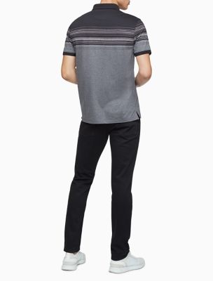 Calvin klein men's liquid deals touch micro stripe polo shirt