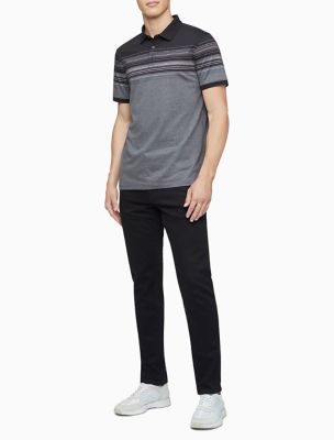 Calvin Klein Liquid Touch Chest Stripe Polo Shirt - Men