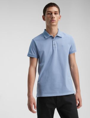 Slim Smooth Cotton Polo Shirt, Infinity