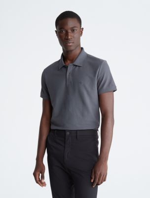Refined Pique Slim Polo Shirt, Forged Iron