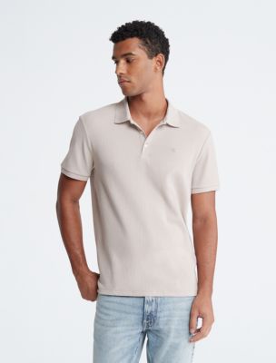 Calvin Klein Liquid Touch Zip Polo T Shirt in White for Men