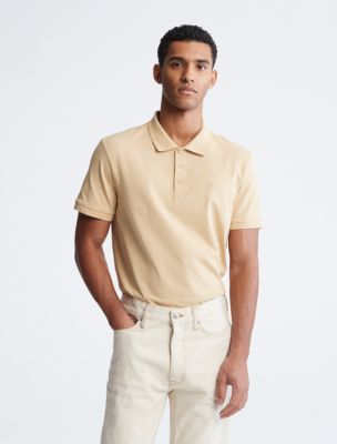 Smooth Cotton Polo Shirt, Croissant
