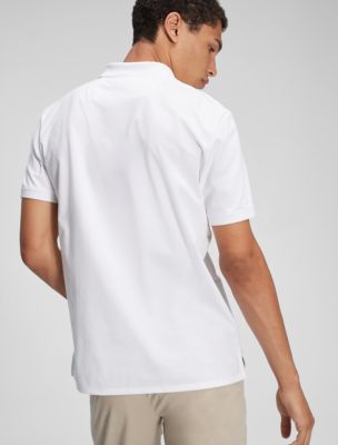 Smooth Cotton Polo Shirt, White