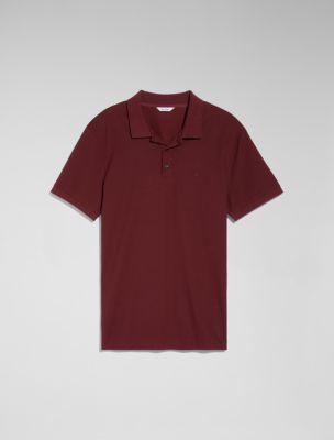 Smooth Cotton Polo Shirt, Tawny Port