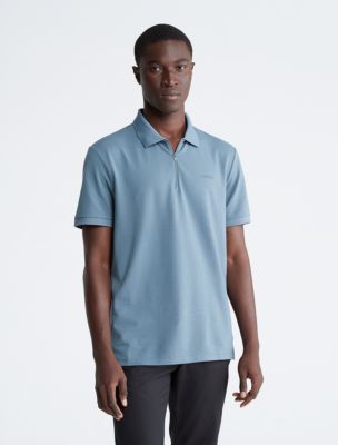Tech Zip Polo Shirt, Stormy Weather