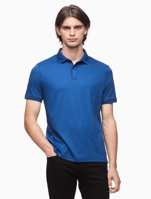 calvin klein liquid cotton polo shirt