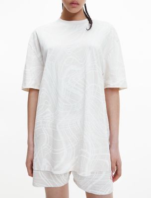 CK One Gender Inclusive Oversized Printed T-Shirt, Crescent Moon
