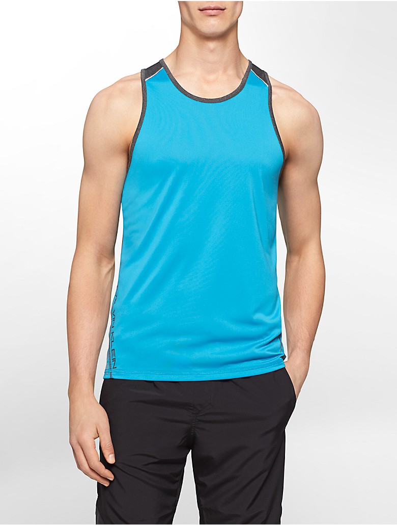 calvin klein mens performance classic fit colorblock tank top shirt | eBay