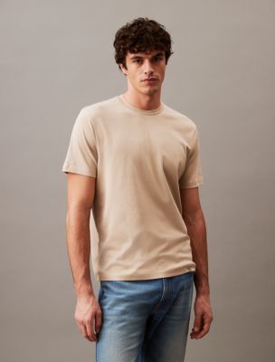 Supima Cotton Crewneck T-Shirt, White Pepper