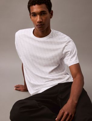Calvin klein monogram logo t shirt deals