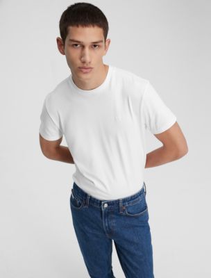 Smooth Cotton Crewneck T-Shirt, White