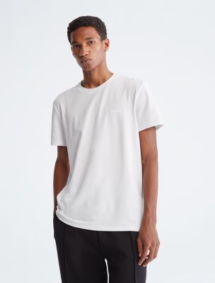 Calvin Klein Relaxed Fit Archive Logo Crewneck T-shirt in White