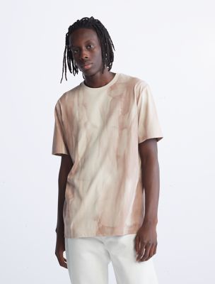 Smooth Cotton Ocean Marble Crewneck T-Shirt, Unbleached