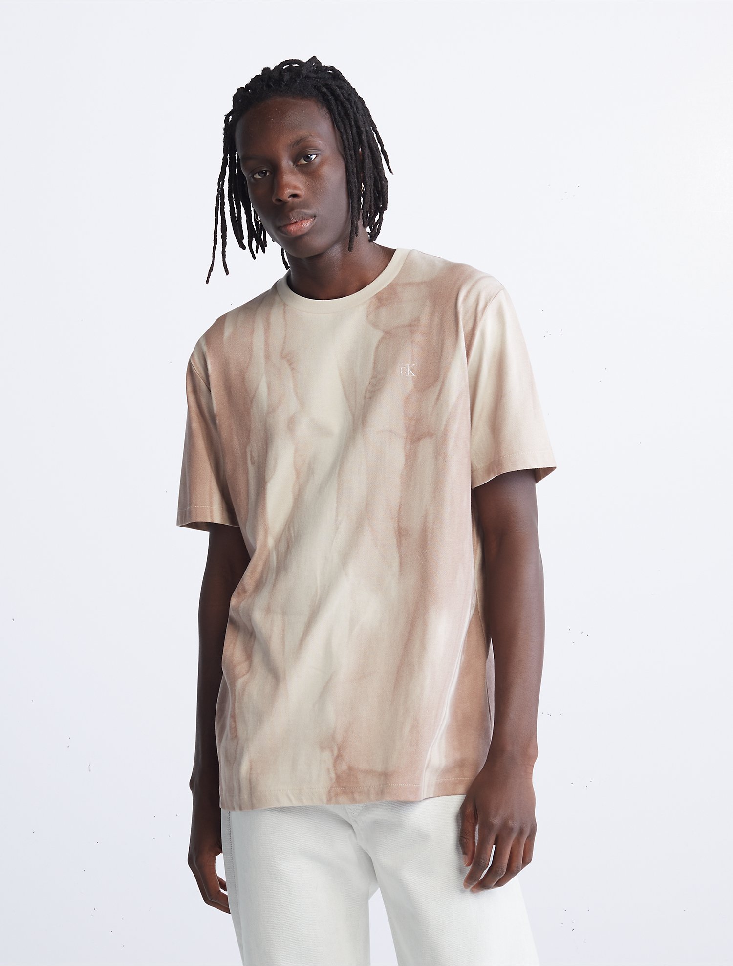 Smooth Cotton Ocean Marble Crewneck T-Shirt | Calvin Klein® Canada