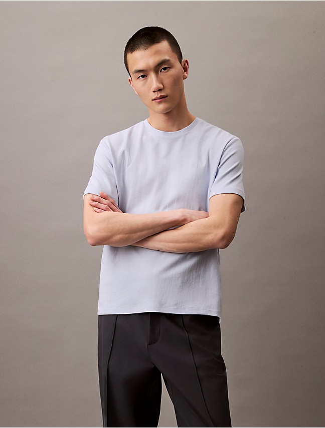 Textured Flat Rib Relaxed Polo Shirt | Calvin Klein Textured Flat Rib Relaxed Polo Shirt | Calvin Klein